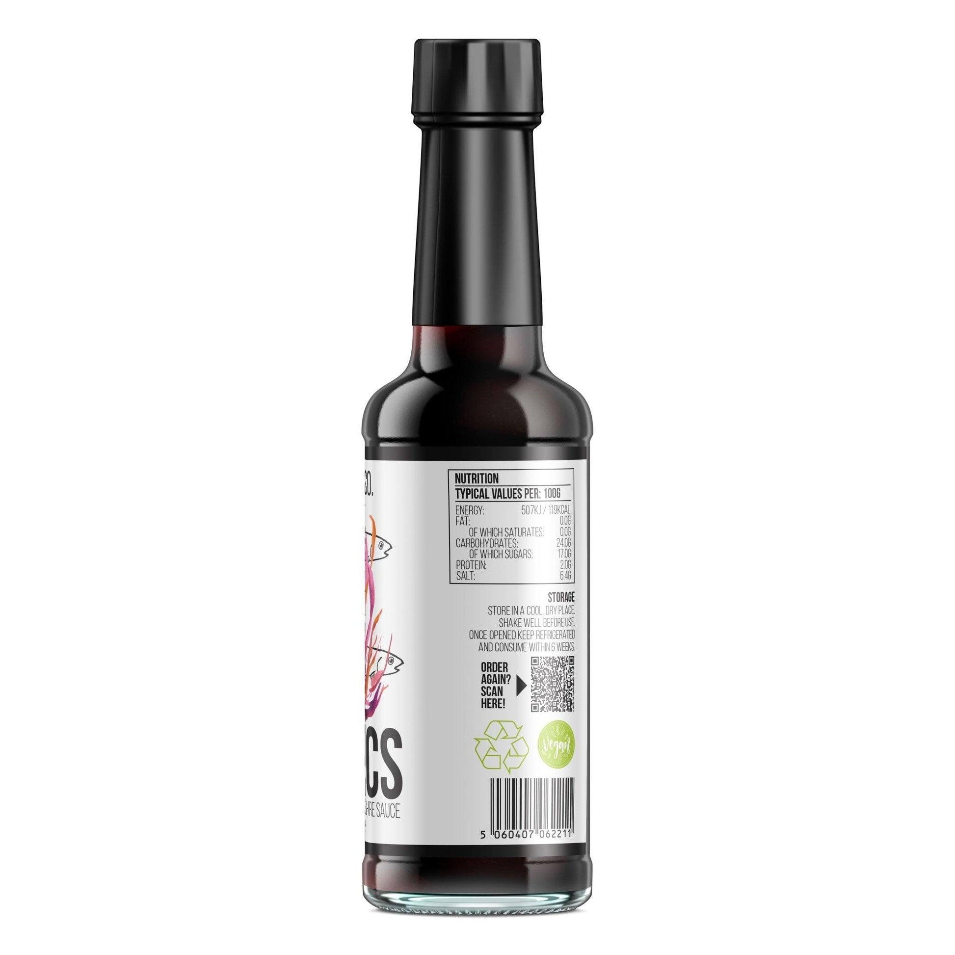 VWorcs Anchovy Free Worcestershire Sauce | Chilli Mash Company | 150 ml - One Stop Chilli Shop
